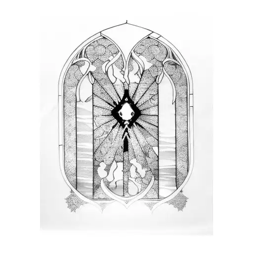 Gothic Stain Glass Window