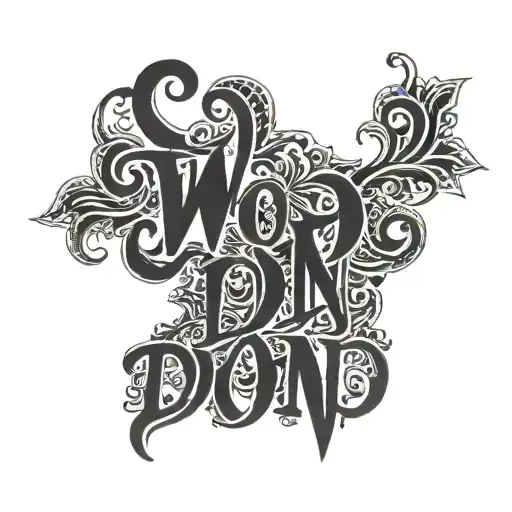 The Word Don Written Inside Surrounded