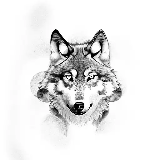 Wolves With Full Moon