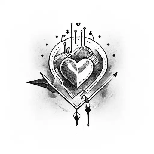 Heart With Arrow Blood Dripping Down