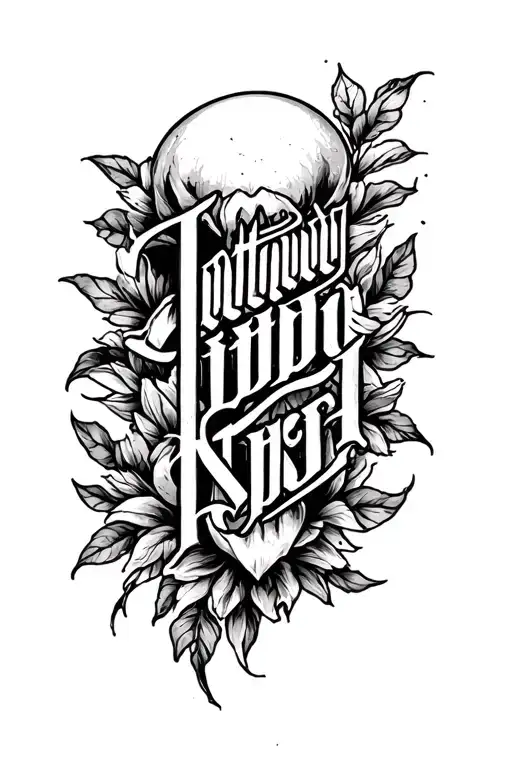 Tattoo In Lettering Style