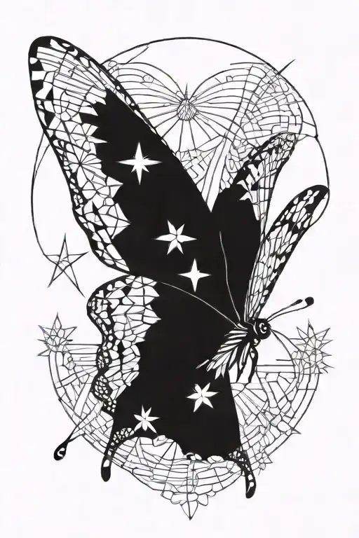 Geometry Butterfly Moon