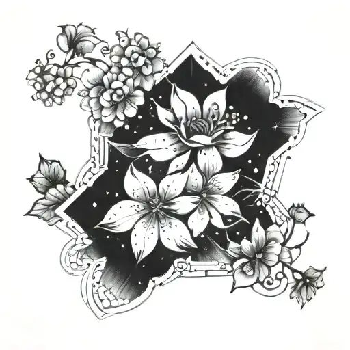 Galaxy Filled With Blooming Flowers