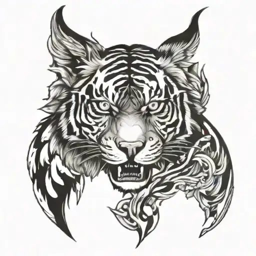 Tiger Wing Demonic And Angel