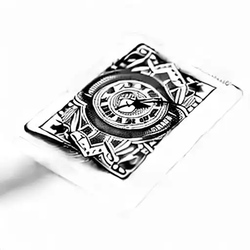 Playing Cards And A Clock