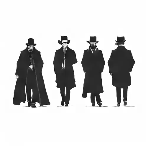 A Group Of Men In Hats And Hats