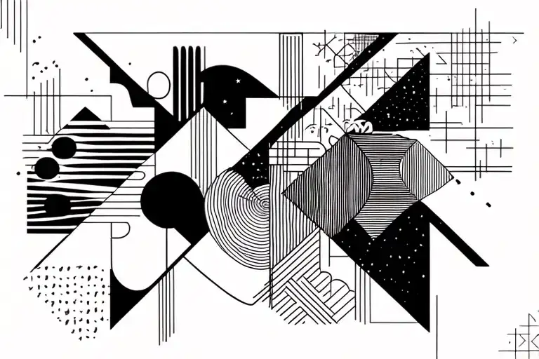 An Abstract Representation Of Chill Vibes Through Geometric Shapes And Patterns