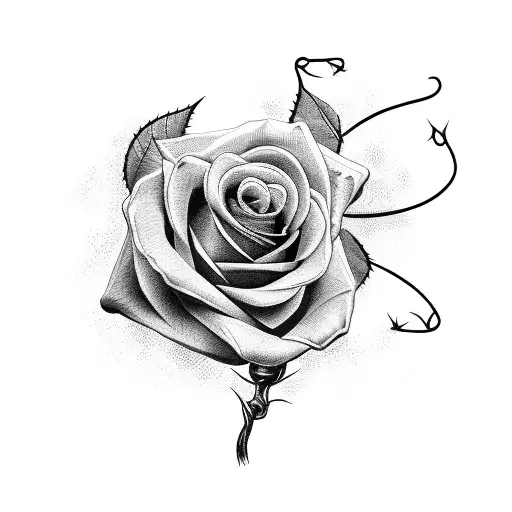 A Rose Vine With Barbed Wire Going Down The Arm