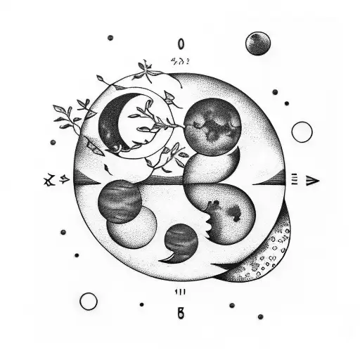 Moon Phases With Some Florals