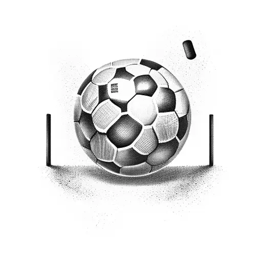 A Football Player Kicking A Ball With Musical Notes Trailing Behind