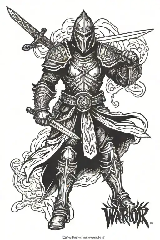 Power Warrior Wielding A Sword