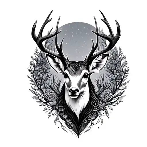 Silver Deer Artistic Interpretation