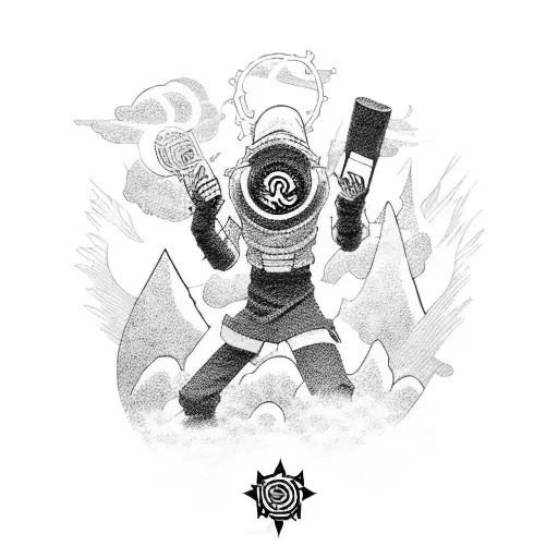 Combine Elements Of Naruto And Cyber Sigillism In A Full Sleeve