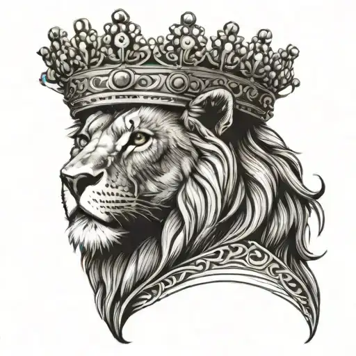 Lion Wearing A Crown