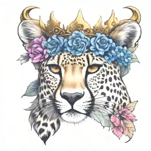Cheetah Crown And Garden