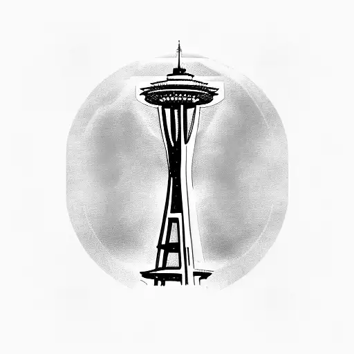 Seattle Space Needle With Vietnam Country Wrapped Around It