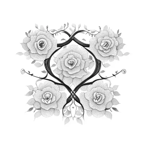 A Family Tree Made Of Intertwined Flowers And Vines