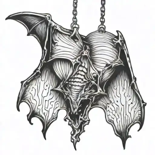 Bat Hanging Upside