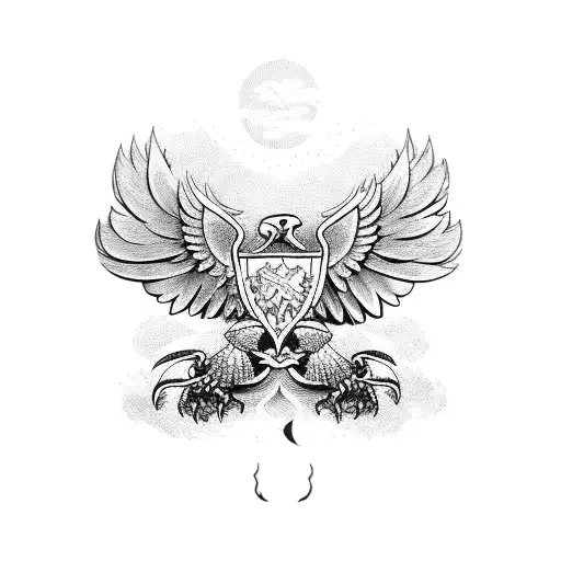 Two Headed Eagle On Mountain
