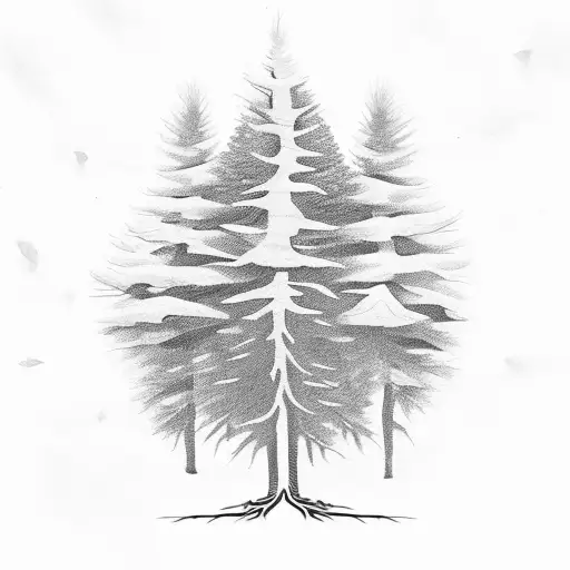 Pine Tree With Roots