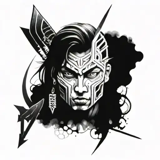 Combination Of Warrior And Human