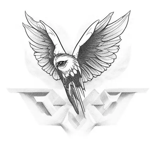 Guy Angel Tattoo For The Back