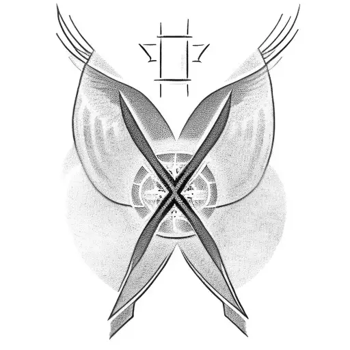 Christian Cross With Doves And Scarf