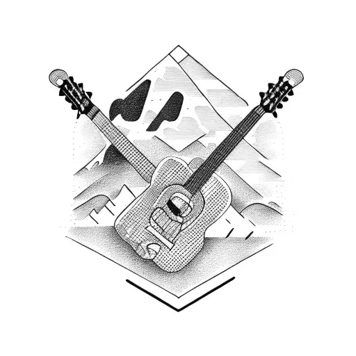 Guitar And Mountains