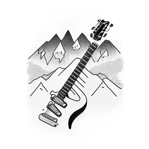 Guitar And Mountains