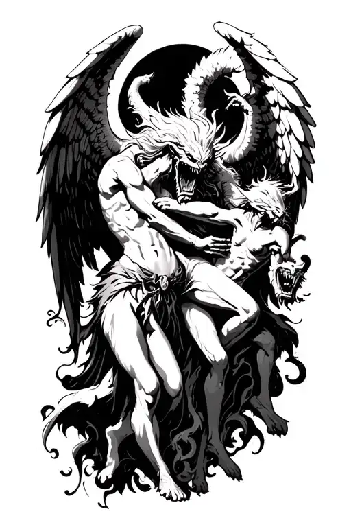 Angel And Demon Battleing