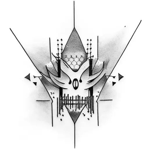 A Punk Rock Inspired Tattoo Featuring An Abstract Representation Of Mental Health Struggles