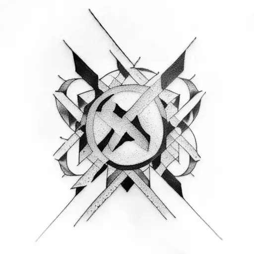 A Punk Rock Inspired Tattoo Featuring An Abstract Representation Of Mental Health Struggles