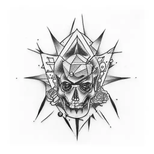 A Punk Rock Inspired Tattoo Featuring An Abstract Representation Of Mental Health Struggles