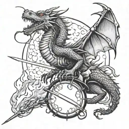 Drum Stick On Fire Breathing Dragon