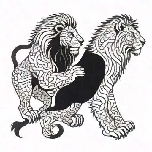 A Cosmic Dance Of Love Between Two Lions In The Universe