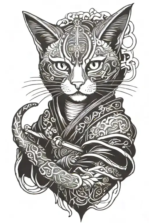 Samurai Siamese Cat