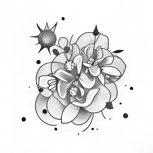 The Number 13 With Little Flowers Around The Number