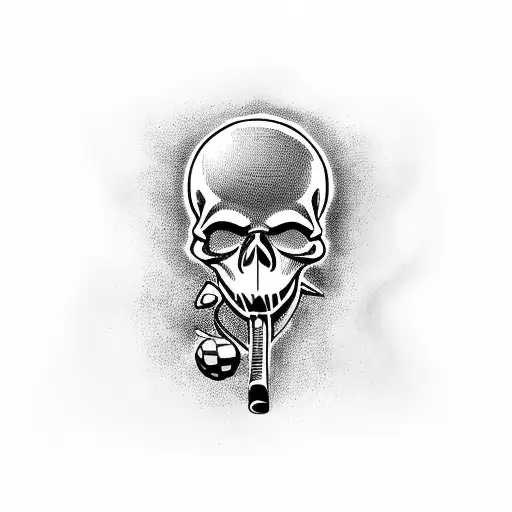 Skull Smoking Golf Club