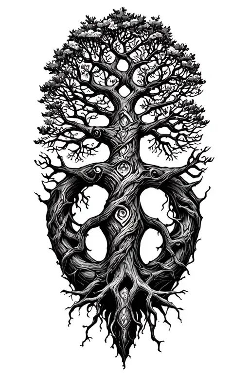 Norse Yggdrasil Tree Entwined