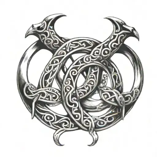 Three Horseshoe Linked Together Representing Two Sisters And A Brother And Their Bond