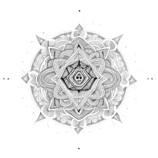 Mandala Of Interconnected Tribal Patterns Symbolizing Unity And Strength