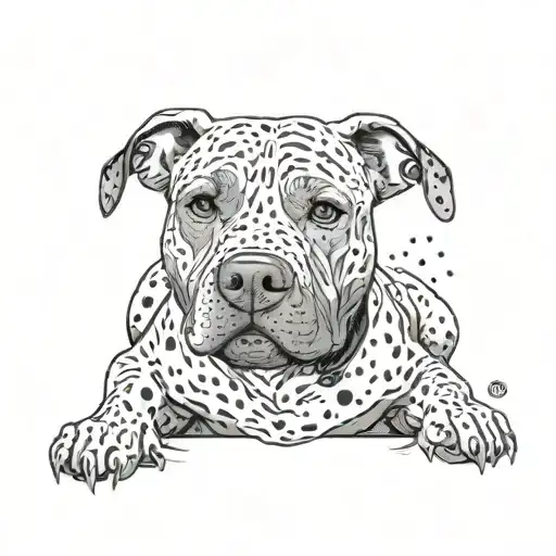 Pitbull Dog With Spots