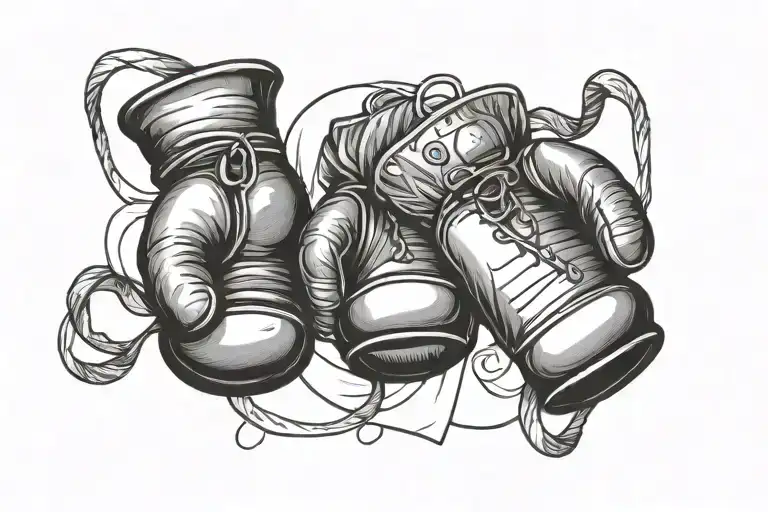 Chef Knife And Boxing Gloves