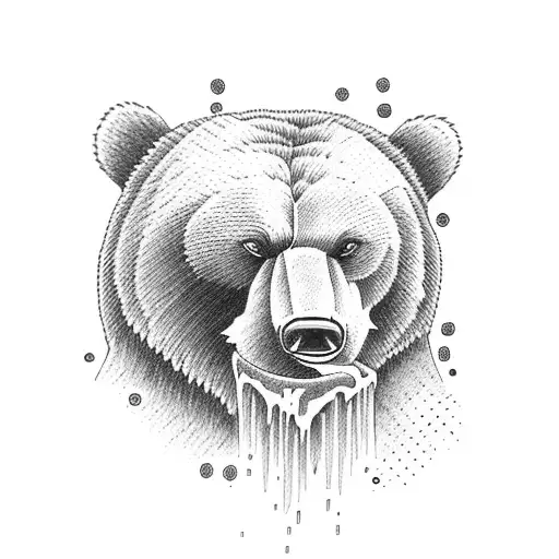 Bear Eats Honey From A Pot