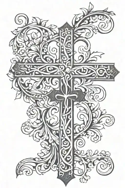 Vine Wrapping Around Cross