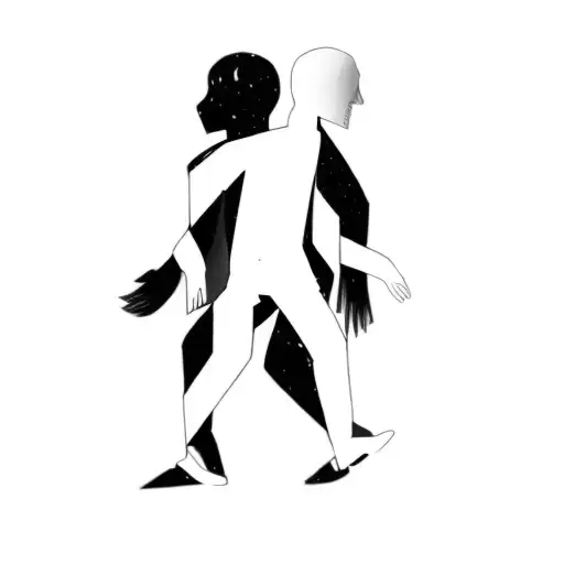 A Man Walking In The Dark