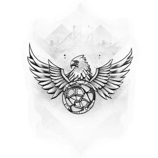 Motorcycle And Eagle