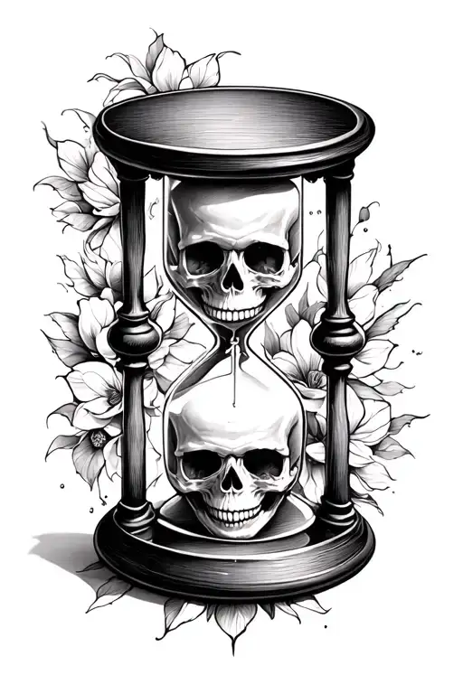 Skull Sandglass Hourglass