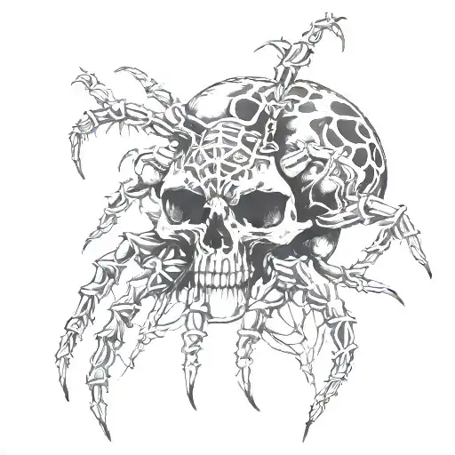 Skull And Tarantula