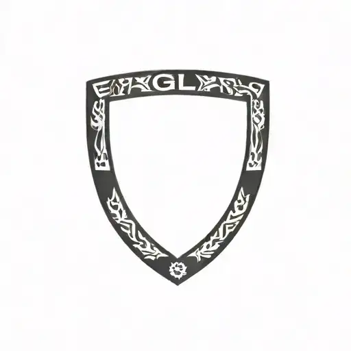 England Football Badge Etched